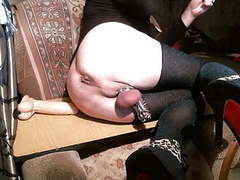 Find-Best-Shemale.com presents: Hot sissy slut evy assfuck and gape great cumshot!